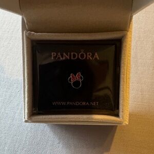 NIB Disney Parks Pandora Red and Silver Minnie Mouse Petite Locket Charm